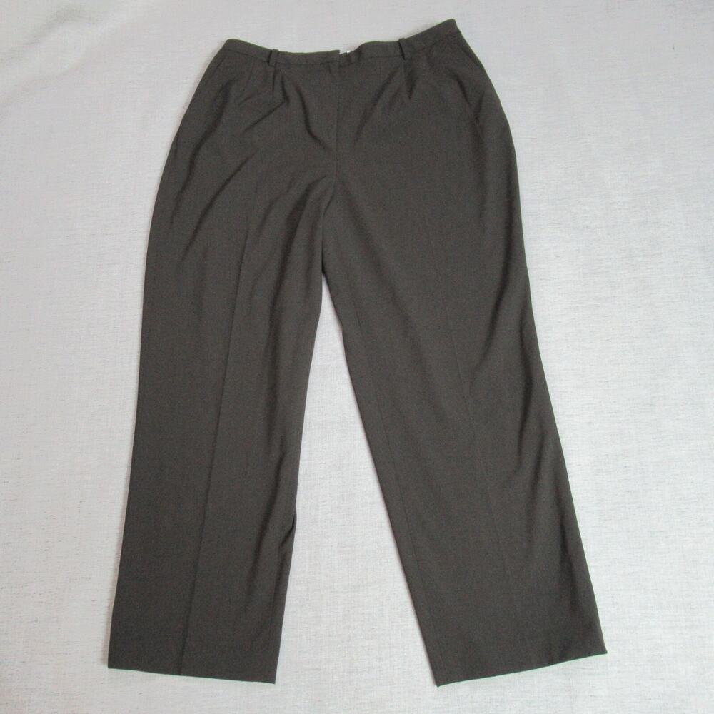 Talbots Pants Womens Size 14W Petite Brown Signature Straight Stretch Dress Work